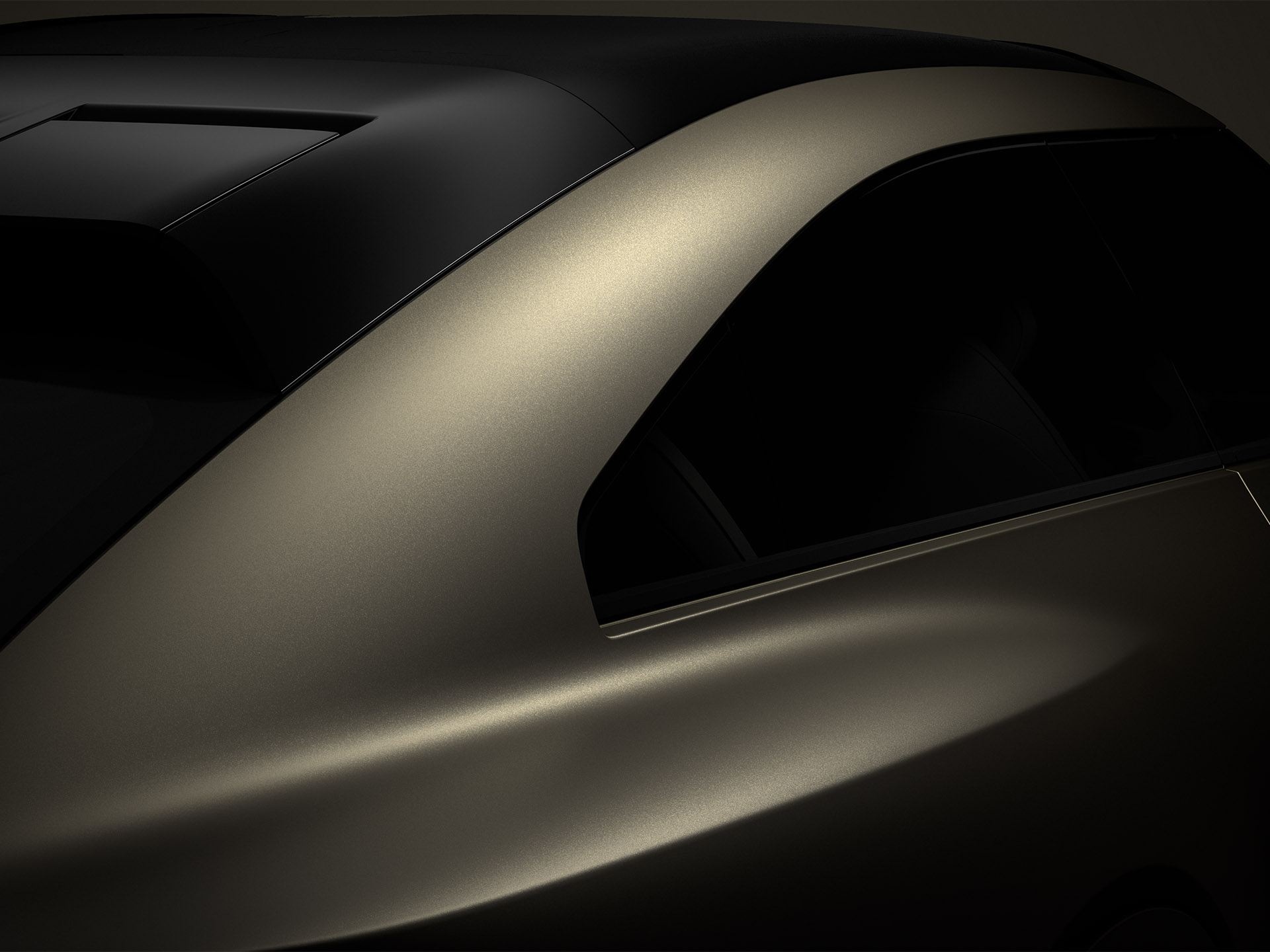 Tylna część nadwozia EXP 15 z lekkim podkreśleniem konturów samochodu koncepcyjnego